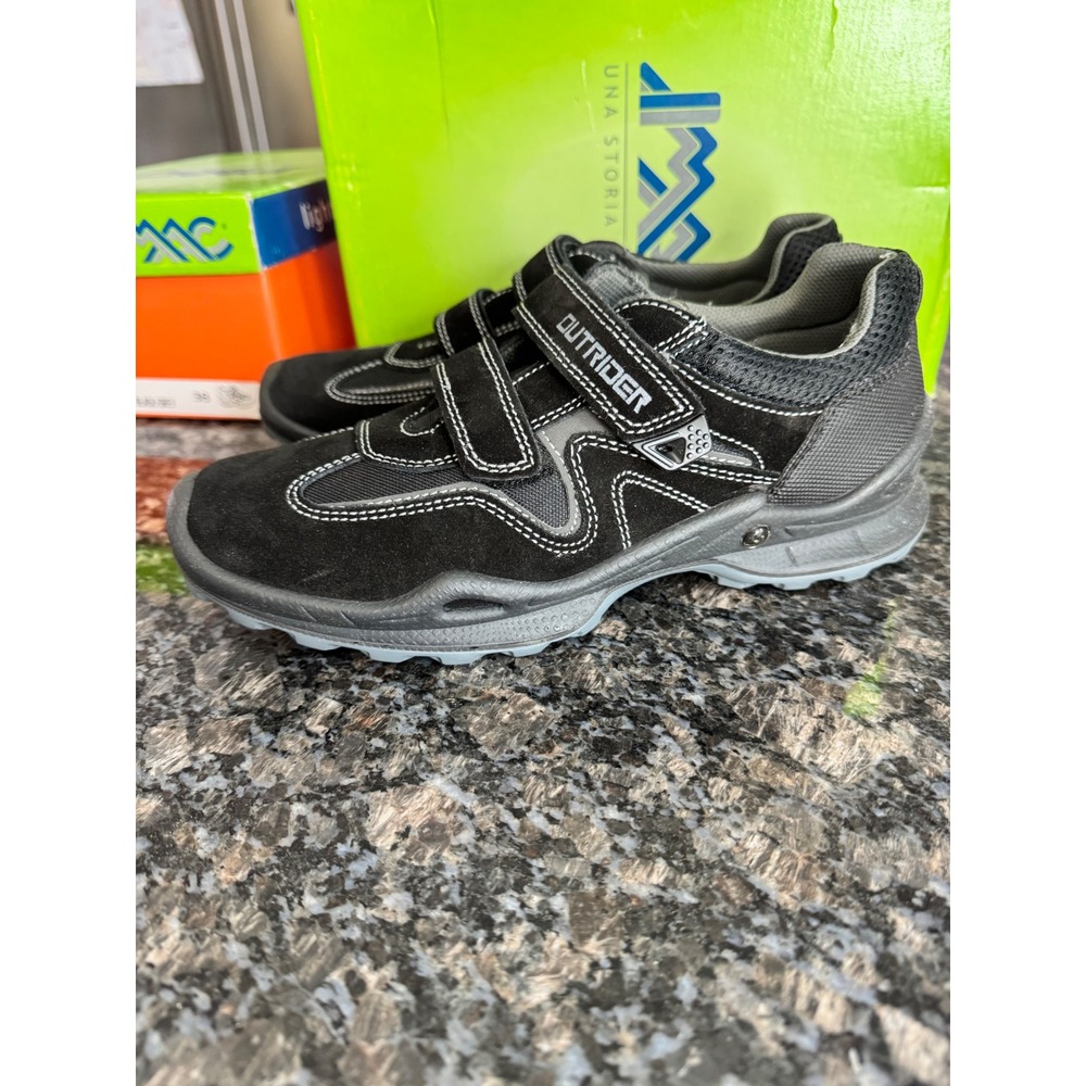 IMAC Outrider Mens Black Suede Mesh Hook Loop Sneakers hiking shoes Sz 38 Italy